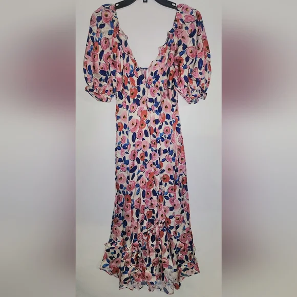 For Love & Lemons Gianna floral midi dress  Size XS - Picture 2 of 4
